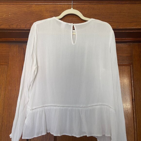 H&M White Blouse (Like-New, Size L) - Picture 3 of 6